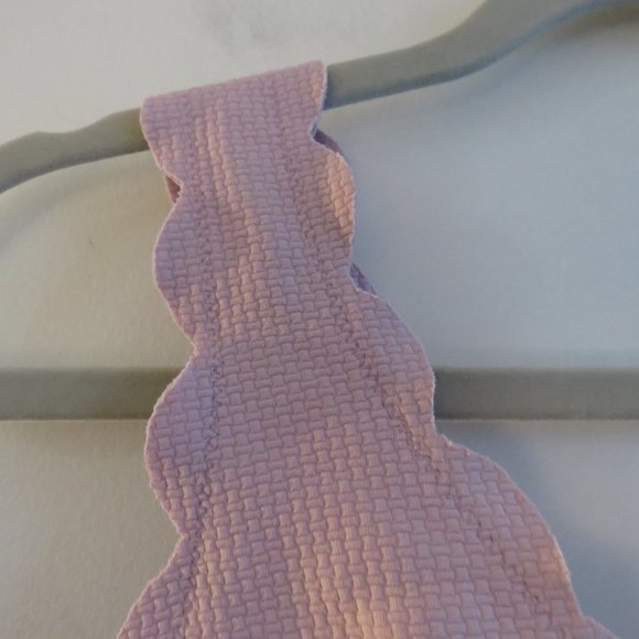 MARYSIA Santa Clara Scalloped Light Pink Textured Triangle Bikini Top - Size XS - Picture 7 of 15